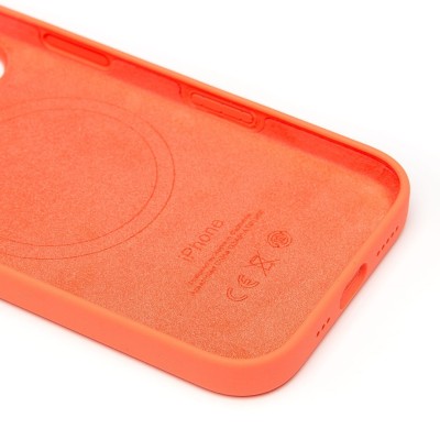 Чехол-накладка для Apple iPhone 16 (мандариновый) ORG Silicone Case SafeMag с анимацией