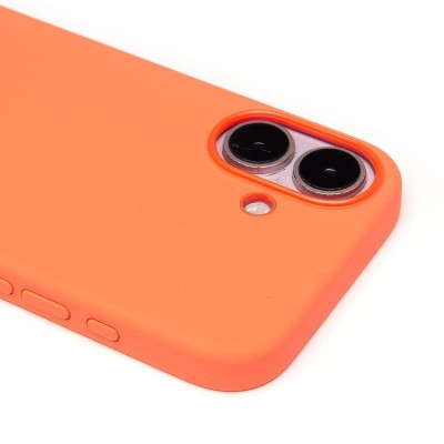 Чехол-накладка для Apple iPhone 16 (мандариновый) ORG Silicone Case SafeMag с анимацией