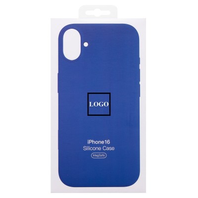 Чехол-накладка для Apple iPhone 16 (ультрамарин) ORG Silicone Case SafeMag с анимацией