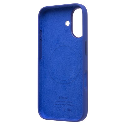 Чехол-накладка для Apple iPhone 16 (ультрамарин) ORG Silicone Case SafeMag с анимацией