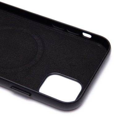 Чехол-накладка для Apple iPhone 11 (черный) ORG SM002 экокожа SafeMag