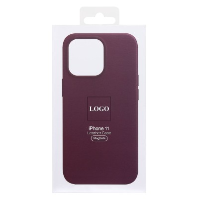 Чехол-накладка для Apple iPhone 11 (багровый) ORG SM002 экокожа SafeMag