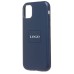 Чехол-накладка для Apple iPhone 11 (тихоокеанский синий) ORG SM002 экокожа SafeMag