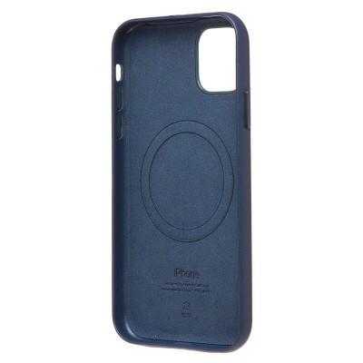 Чехол-накладка для Apple iPhone 11 (тихоокеанский синий) ORG SM002 экокожа SafeMag