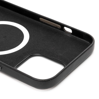 Чехол-накладка для Apple iPhone 12 Pro Max (черный) ORG SM002 экокожа SafeMag