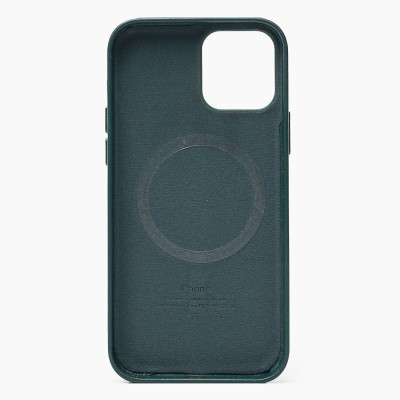Чехол-накладка для Apple iPhone 12 Pro Max (темно-зеленый) ORG SM002 экокожа SafeMag