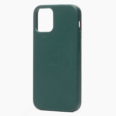 Чехол-накладка для Apple iPhone 12/iPhone 12 Pro (темно-зеленый) ORG SM002 экокожа SafeMag