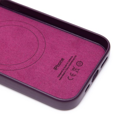 Чехол-накладка для Apple iPhone 13 Pro (багровый) ORG SM002 экокожа SafeMag