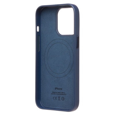 Чехол-накладка для Apple iPhone 13 Pro (тихоокеанский синий) ORG SM002 экокожа SafeMag