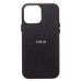 Чехол-накладка для Apple iPhone 14 Pro Max (черный) ORG SM002 экокожа SafeMag