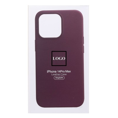 Чехол-накладка для Apple iPhone 14 Pro Max (багровый) ORG SM002 экокожа SafeMag