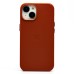 Чехол-накладка для Apple iPhone 14 (серо-коричневый) ORG SM002 экокожа SafeMag