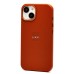 Чехол-накладка для Apple iPhone 14 (серо-коричневый) ORG SM002 экокожа SafeMag