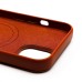 Чехол-накладка для Apple iPhone 14 (серо-коричневый) ORG SM002 экокожа SafeMag