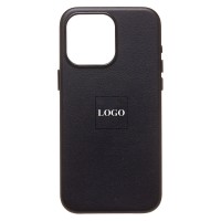 Чехол-накладка для Apple iPhone 15 Pro Max (черный) ORG SM002 экокожа SafeMag