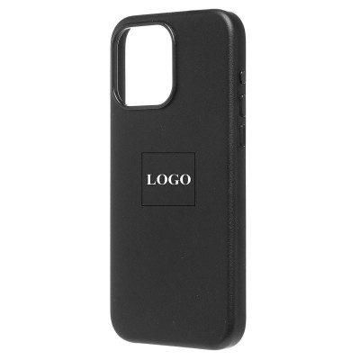 Чехол-накладка для Apple iPhone 15 Pro Max (черный) ORG SM002 экокожа SafeMag