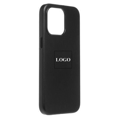 Чехол-накладка для Apple iPhone 15 Pro Max (черный) ORG SM002 экокожа SafeMag