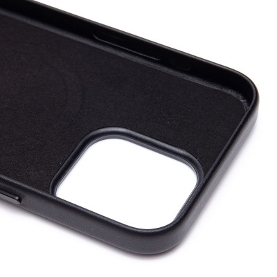 Чехол-накладка для Apple iPhone 15 Pro Max (черный) ORG SM002 экокожа SafeMag