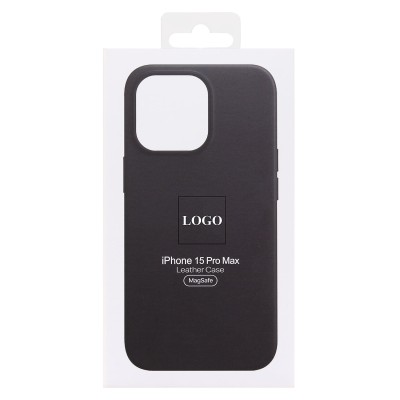 Чехол-накладка для Apple iPhone 15 Pro Max (черный) ORG SM002 экокожа SafeMag