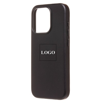 Чехол-накладка для Apple iPhone 15 Pro (черный) ORG SM002 экокожа SafeMag