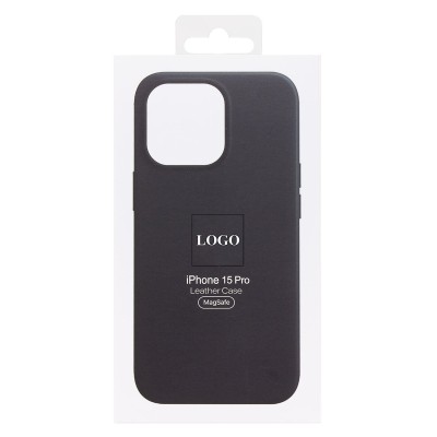Чехол-накладка для Apple iPhone 15 Pro (черный) ORG SM002 экокожа SafeMag