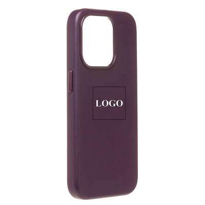Чехол-накладка для Apple iPhone 15 Pro (багровый) ORG SM002 экокожа SafeMag