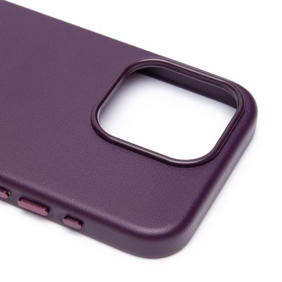 Чехол-накладка для Apple iPhone 15 Pro (багровый) ORG SM002 экокожа SafeMag