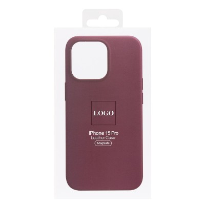 Чехол-накладка для Apple iPhone 15 Pro (багровый) ORG SM002 экокожа SafeMag