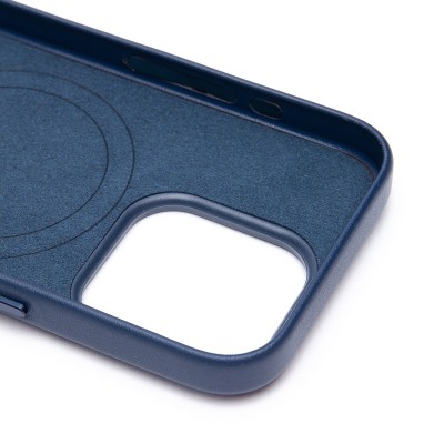 Чехол-накладка для Apple iPhone 15 Pro (тихоокеанский синий) ORG SM002 экокожа SafeMag
