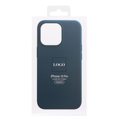 Чехол-накладка для Apple iPhone 15 Pro (тихоокеанский синий) ORG SM002 экокожа SafeMag
