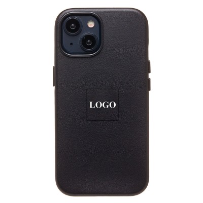 Чехол-накладка для Apple iPhone 15 (черный) ORG SM002 экокожа SafeMag