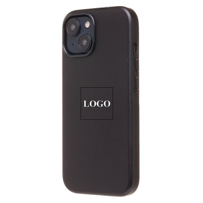 Чехол-накладка для Apple iPhone 15 (черный) ORG SM002 экокожа SafeMag