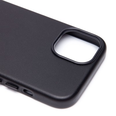 Чехол-накладка для Apple iPhone 15 (черный) ORG SM002 экокожа SafeMag
