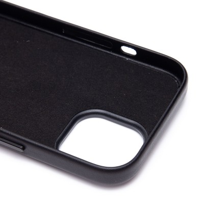 Чехол-накладка для Apple iPhone 15 (черный) ORG SM002 экокожа SafeMag