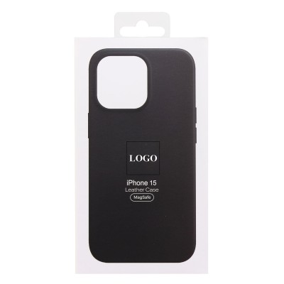 Чехол-накладка для Apple iPhone 15 (черный) ORG SM002 экокожа SafeMag