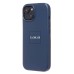 Чехол-накладка для Apple iPhone 15 (тихоокеанский синий) ORG SM002 экокожа SafeMag