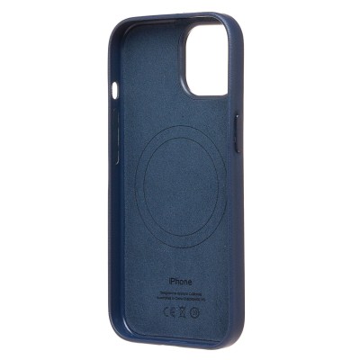 Чехол-накладка для Apple iPhone 15 (тихоокеанский синий) ORG SM002 экокожа SafeMag