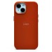 Чехол-накладка для Apple iPhone 15 (серо-коричневый) ORG SM002 экокожа SafeMag