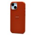Чехол-накладка для Apple iPhone 15 (серо-коричневый) ORG SM002 экокожа SafeMag