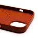 Чехол-накладка для Apple iPhone 15 (серо-коричневый) ORG SM002 экокожа SafeMag