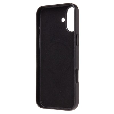 Чехол-накладка для Apple iPhone 16 Plus (черный) ORG SM002 экокожа SafeMag