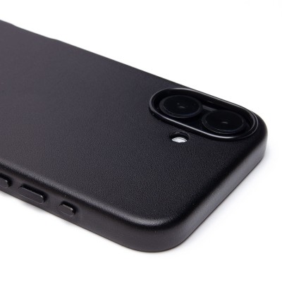 Чехол-накладка для Apple iPhone 16 Plus (черный) ORG SM002 экокожа SafeMag