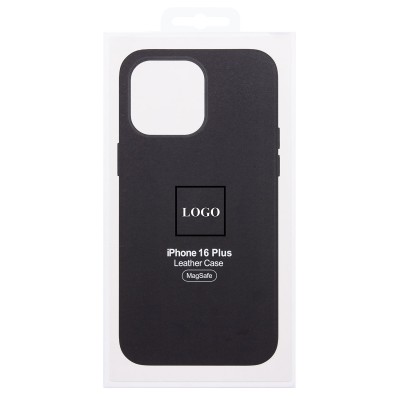 Чехол-накладка для Apple iPhone 16 Plus (черный) ORG SM002 экокожа SafeMag
