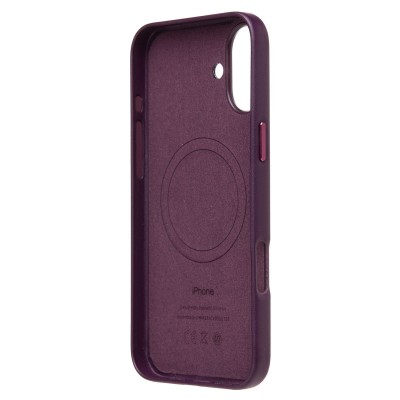 Чехол-накладка для Apple iPhone 16 Plus (багровый) ORG SM002 экокожа SafeMag