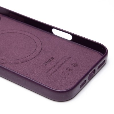 Чехол-накладка для Apple iPhone 16 Plus (багровый) ORG SM002 экокожа SafeMag