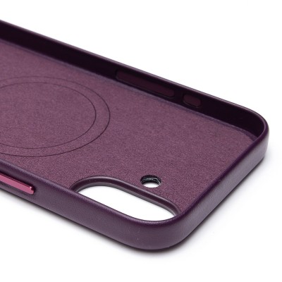 Чехол-накладка для Apple iPhone 16 Plus (багровый) ORG SM002 экокожа SafeMag