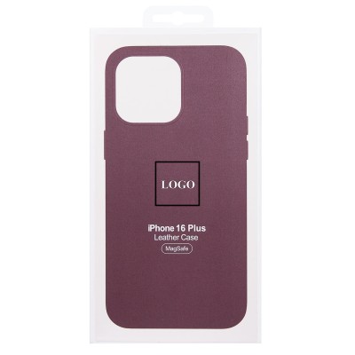 Чехол-накладка для Apple iPhone 16 Plus (багровый) ORG SM002 экокожа SafeMag