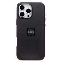 Чехол-накладка для Apple iPhone 16 Pro Max (черный) ORG SM002 экокожа SafeMag