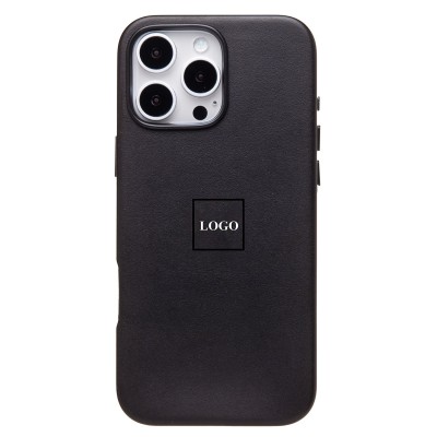 Чехол-накладка для Apple iPhone 16 Pro Max (черный) ORG SM002 экокожа SafeMag