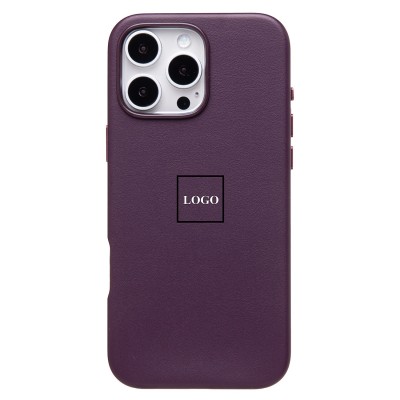 Чехол-накладка для Apple iPhone 16 Pro Max (багровый) ORG SM002 экокожа SafeMag